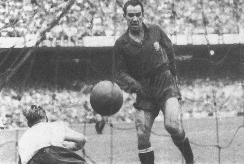 Το γκόλ του Telmo Zarra εναντίον της Αγγλίας το 1950 στο Παγκόσμιο κύπελλο της Βραζιλίας